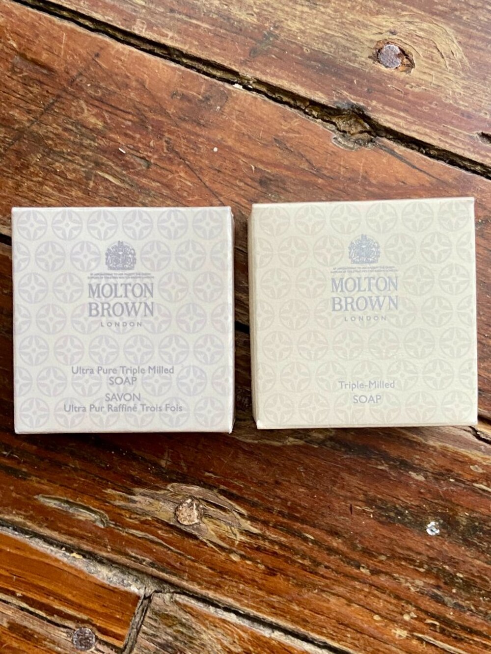 Lot of 2 Molton Brown London Ultra Pure TRIPLE Milled Soap Bars NIB 1.59 oz